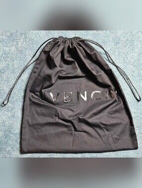 NEW Givenchy Shark Lock Boot Dust Bag Authentic Medium Black Purse Protector